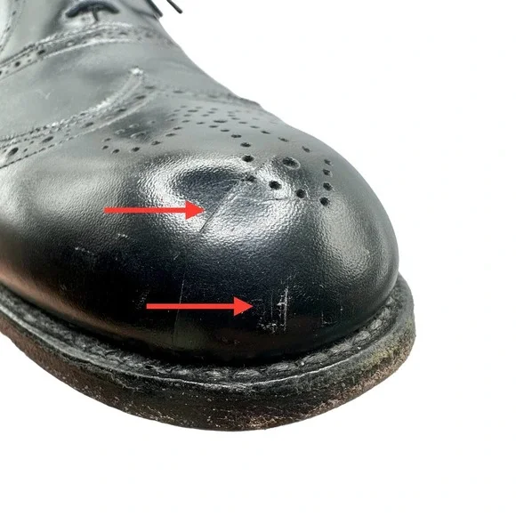 Allen Edmonds | Chester Black Leather Wingtip Oxford Dress Shoes | Size 14 AA - Picture 12 of 12